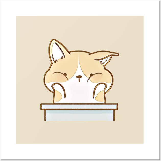 Squishy Cheeks Wall Art by corgitee